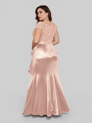 Vestido Longo de Festa Elegante Bordado em Paetê Prada - Aurea Dress