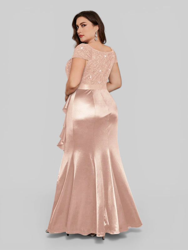 Vestido Longo de Festa Elegante Bordado em Paetê Prada - Aurea Dress