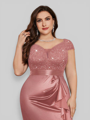 Vestido Longo de Festa Elegante Bordado em Paetê Prada - Aurea Dress