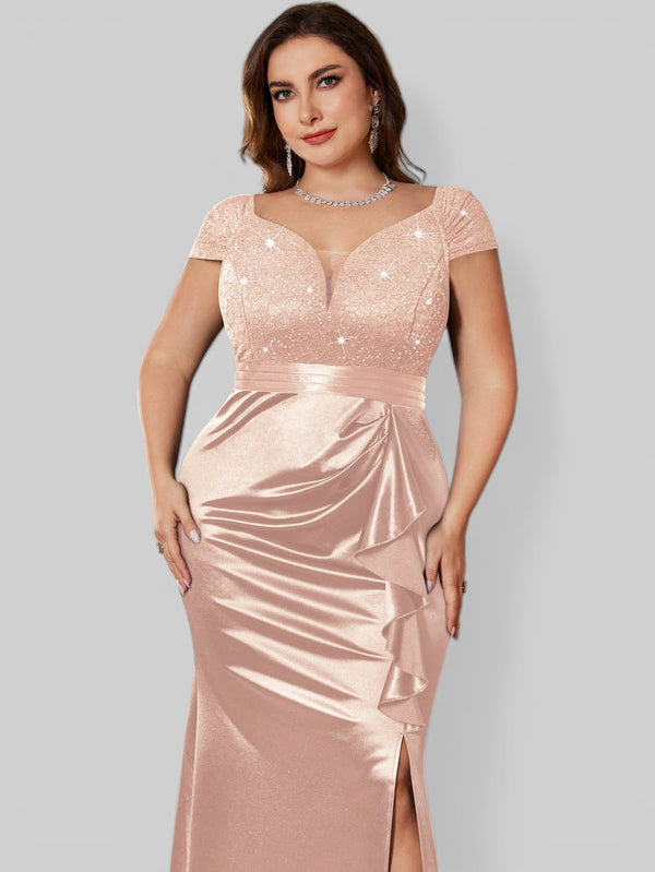 Vestido Longo de Festa Elegante Bordado em Paetê Prada - Aurea Dress