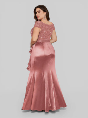 Vestido Longo de Festa Elegante Bordado em Paetê Prada - Aurea Dress
