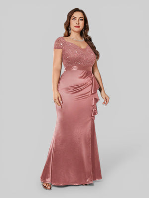 Vestido Longo de Festa Elegante Bordado em Paetê Prada - Aurea Dress