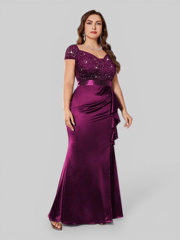 Vestido Longo de Festa Elegante Bordado em Paetê Prada - Aurea Dress