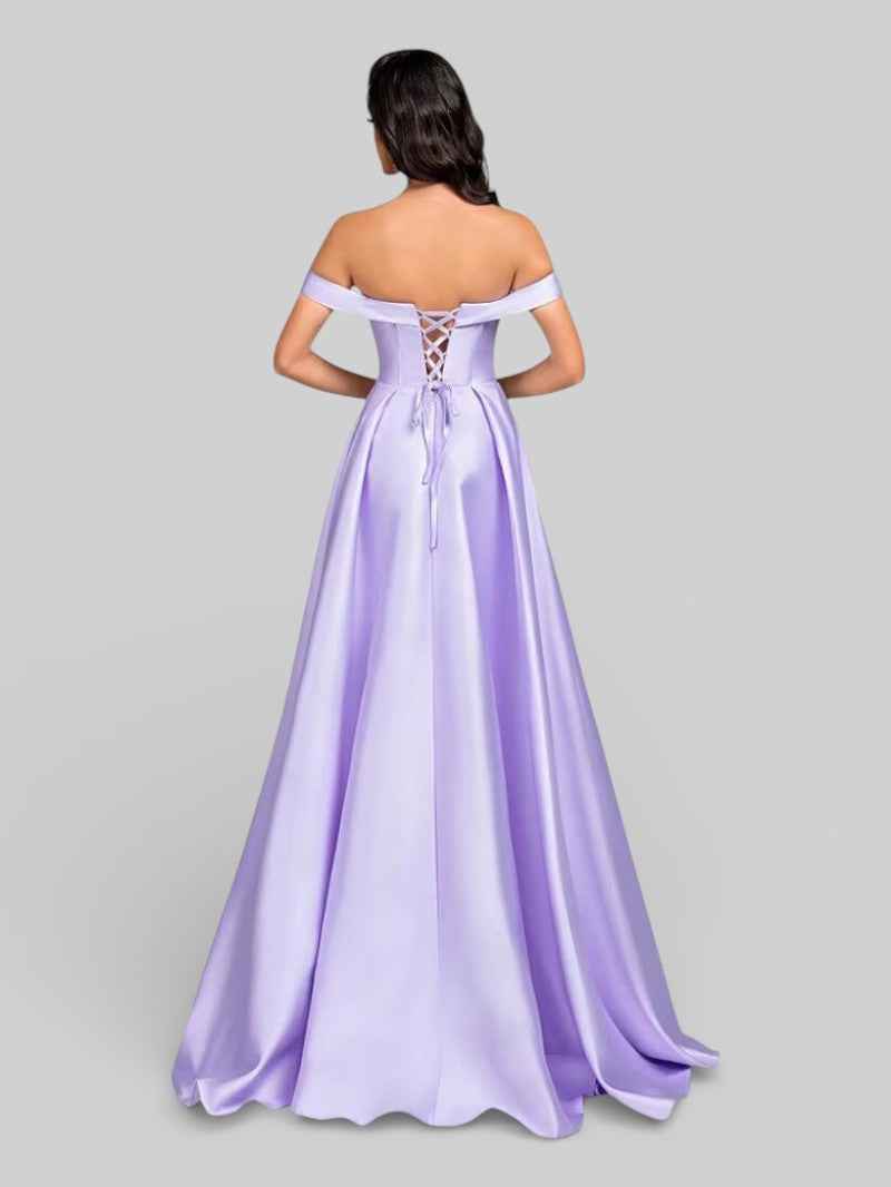 Vestido Longo de Festa Ombro a Ombro Luxemburgo