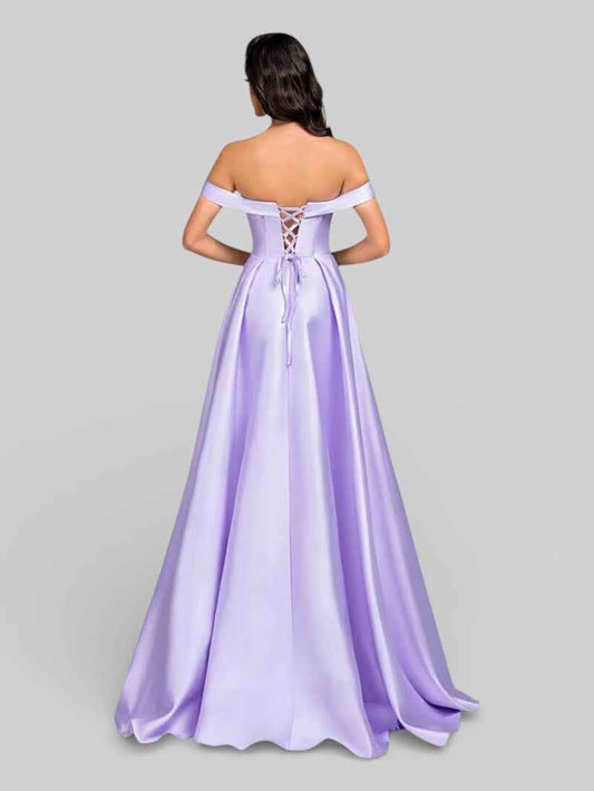 Vestido Longo de Festa Ombro a Ombro Luxemburgo