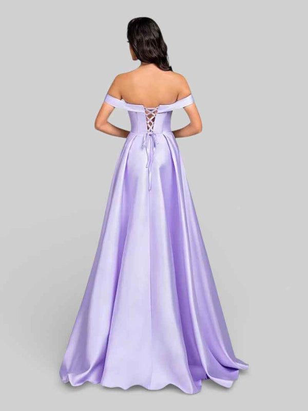 Vestido Longo de Festa Ombro a Ombro Luxemburgo