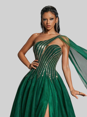 Vestido de Festa Super Luxo Paetê Ribbon