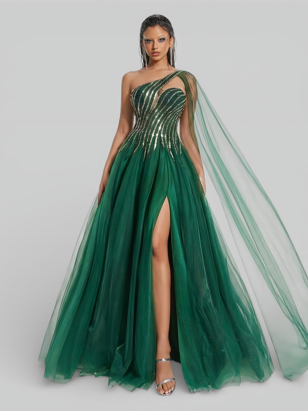 Vestido de Festa Super Luxo Paetê Ribbon