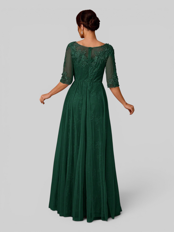 Vestido de Festa Mãe da Noiva Tule Bordado