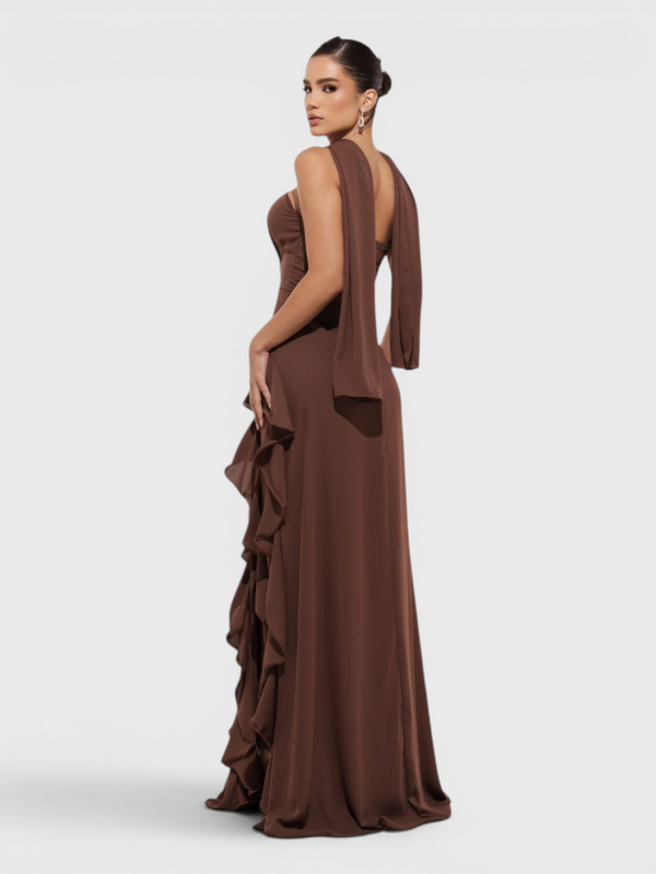 Vestido de Festa Longo Tomara que Caia Camadas Echarp Letz
