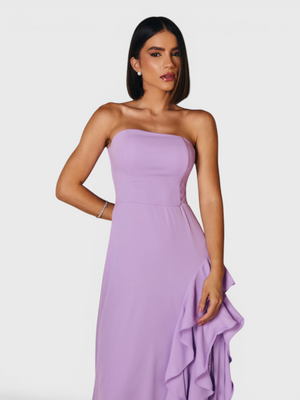 Vestido de Festa Longo Tomara que Caia Camadas Echarp Letz