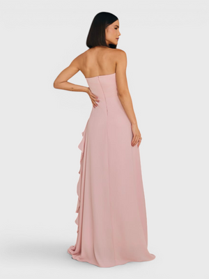 Vestido de Festa Longo Tomara que Caia Camadas Echarp Letz