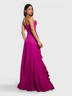 Vestido de Festa Longo Tomara que Caia Camadas Echarp Letz