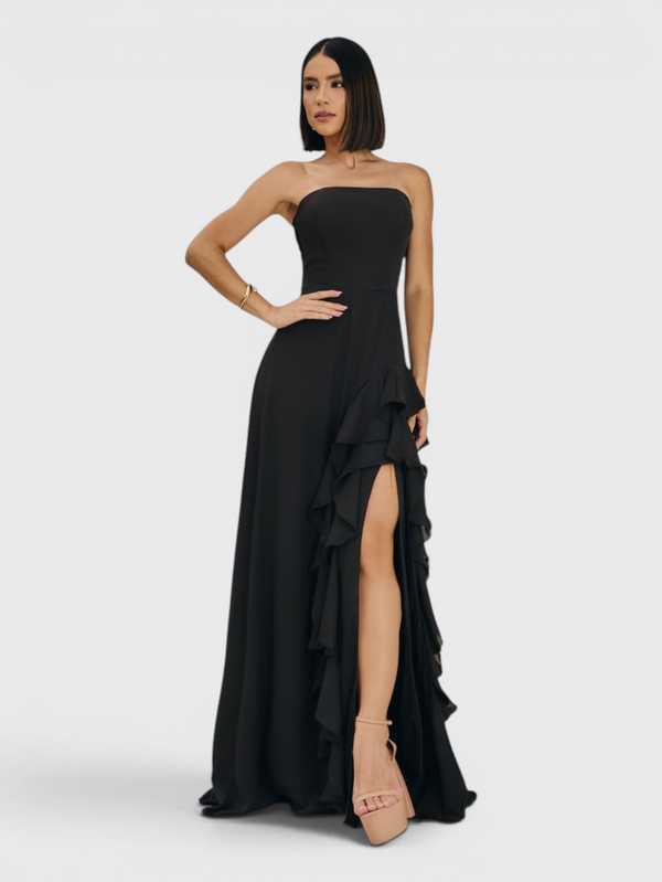 Vestido de Festa Longo Tomara que Caia Camadas Echarp Letz