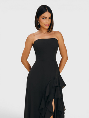 Vestido de Festa Longo Tomara que Caia Camadas Echarp Letz