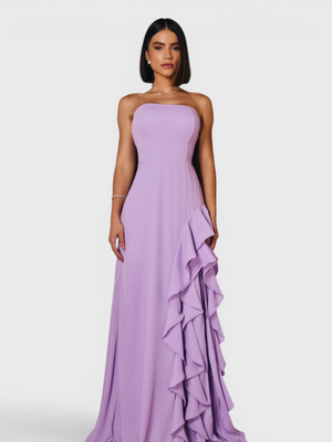 Vestido de Festa Longo Tomara que Caia Camadas Echarp Letz