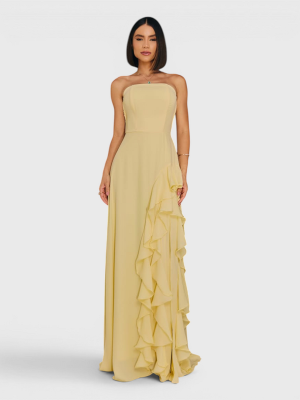 Vestido de Festa Longo Tomara que Caia Camadas Echarp Letz