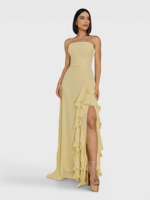 Vestido de Festa Longo Tomara que Caia Camadas Echarp Letz