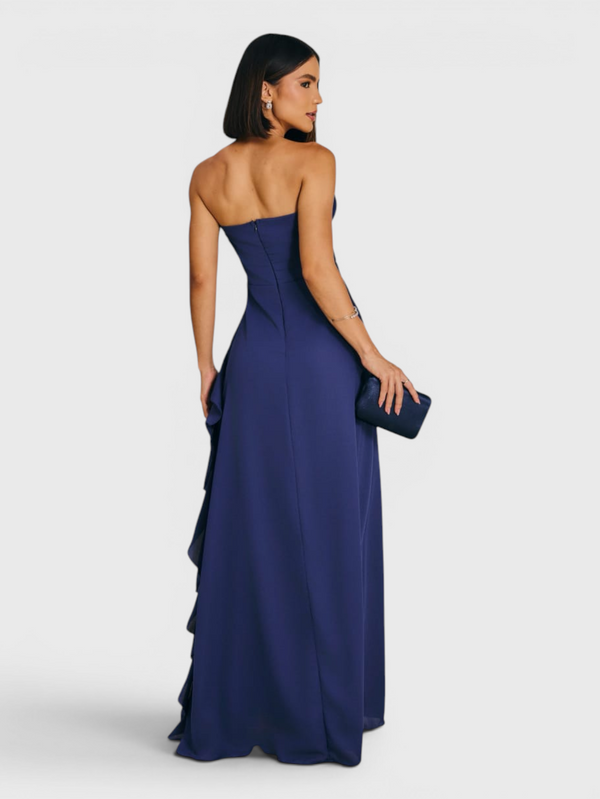 Vestido de Festa Longo Tomara que Caia Camadas Echarp Letz