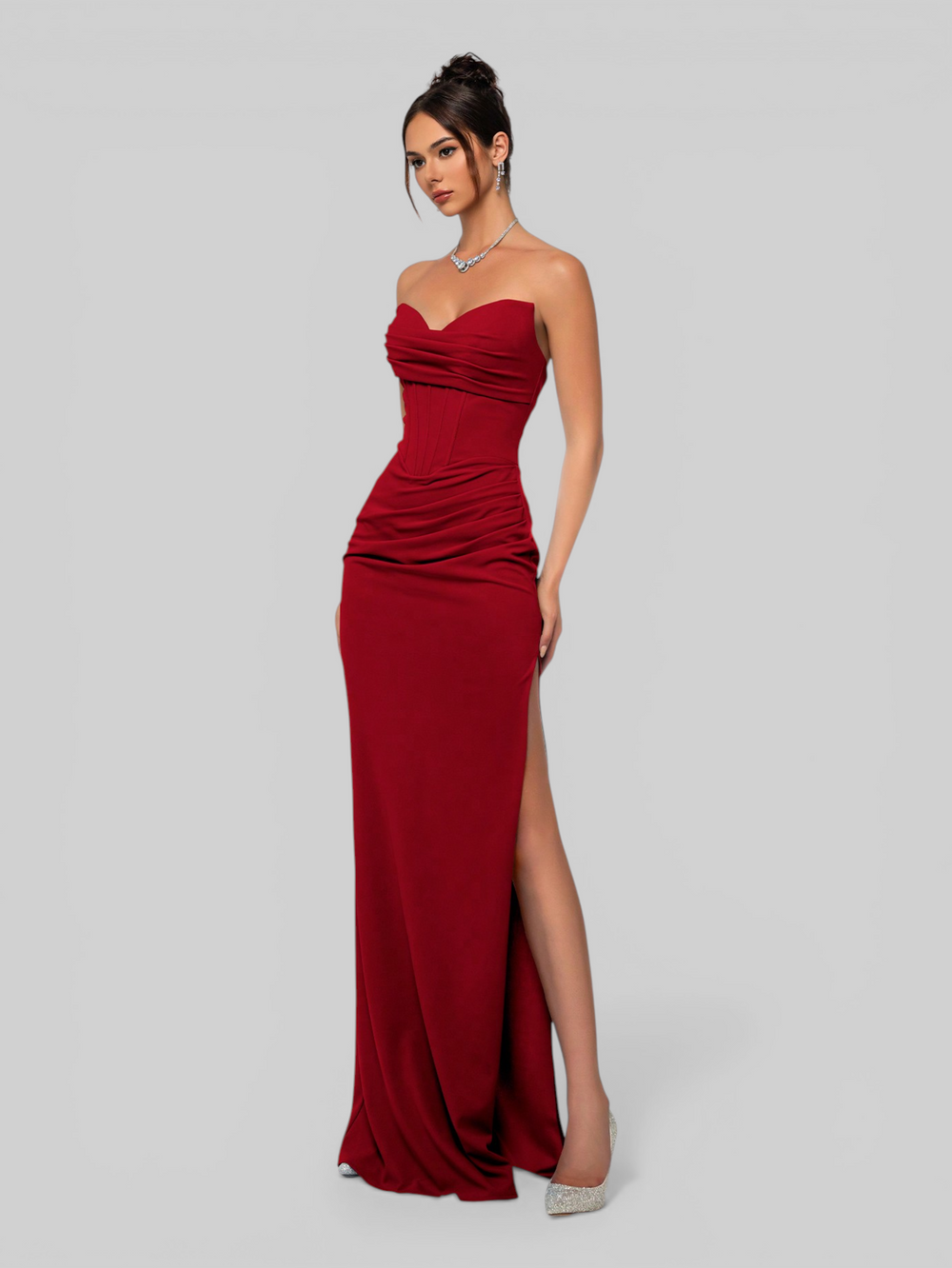 Vestido de Festa Longo Tomara que Caia com Fenda Sensation