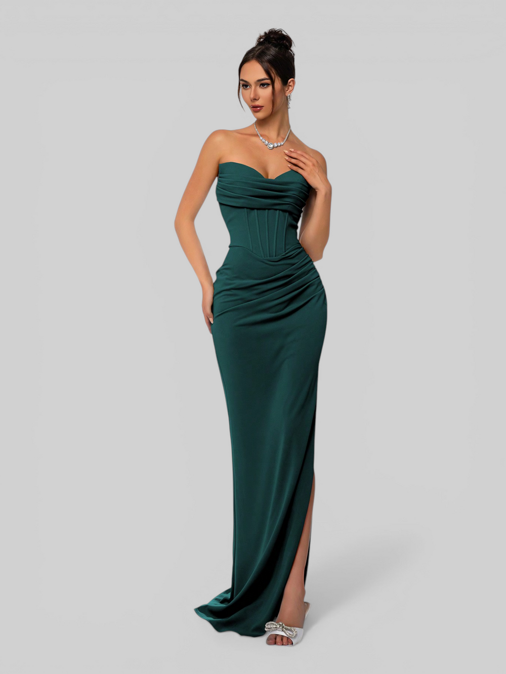 Vestido de Festa Longo Tomara que Caia com Fenda Sensation