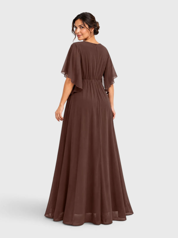 Vestido de Festa Longo com Apliques Bordado Sansara