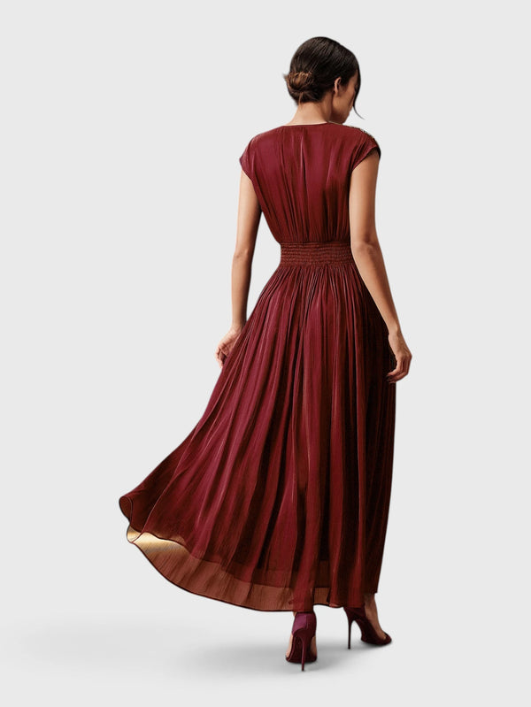 Vestido de Festa Longo com Bordado Flor Paetê Talismã