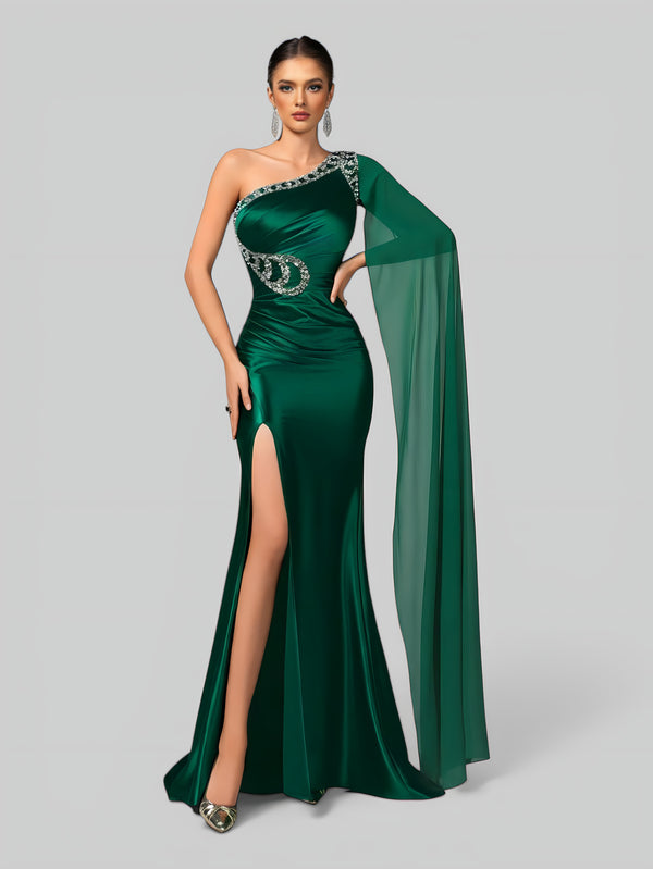 Vestido de Festa Super Luxo Nula Manga Pedradrias