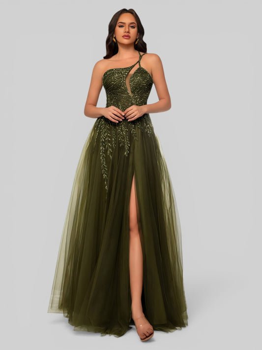 Vestido de Festa Super Luxo com Apliques Dubai