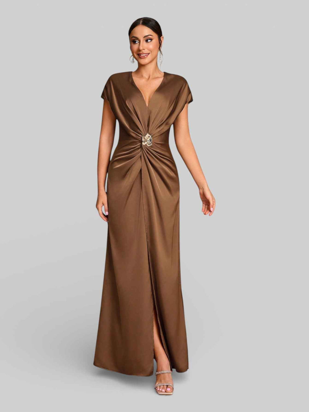 Vestido de Festa com Fenda Torcido Venus