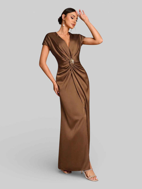 Vestido de Festa com Fenda Torcido Venus