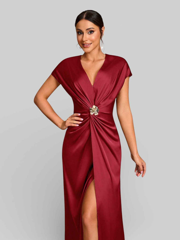 Vestido de Festa com Fenda Torcido Venus