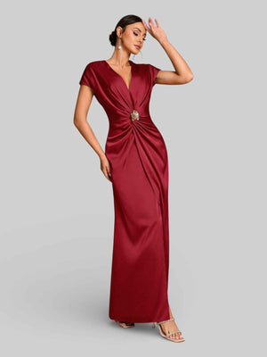 Vestido de Festa com Fenda Torcido Venus