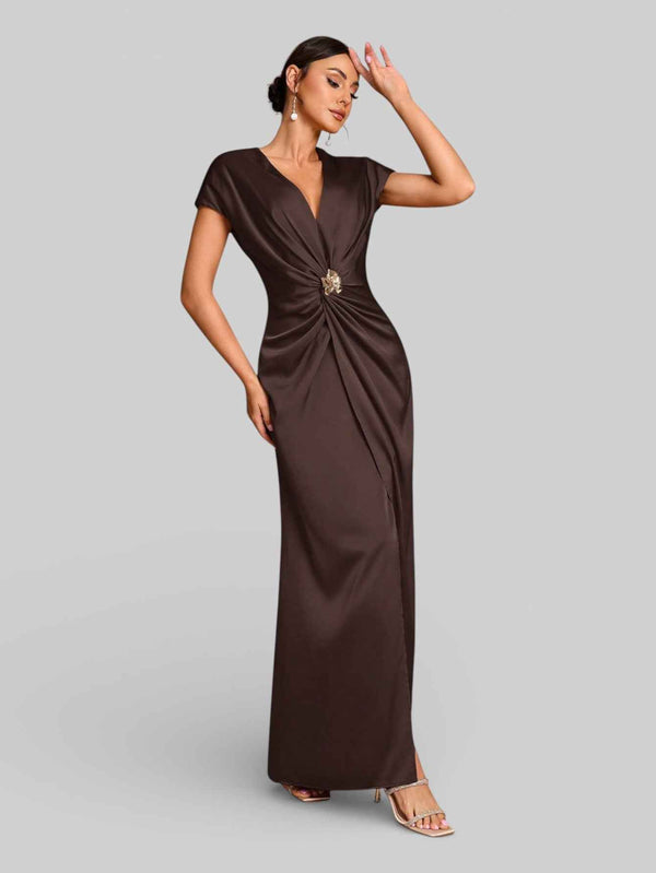Vestido de Festa com Fenda Torcido Venus