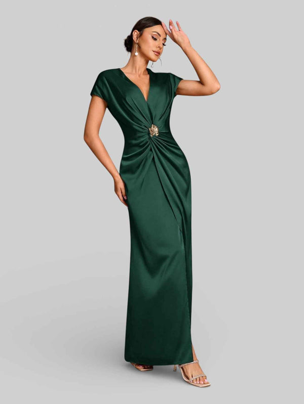 Vestido de Festa com Fenda Torcido Venus
