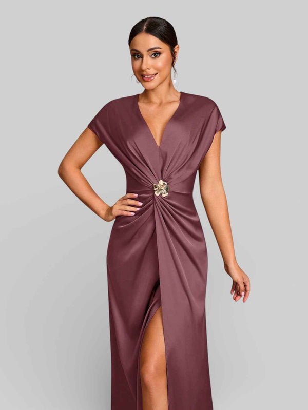 Vestido de Festa com Fenda Torcido Venus