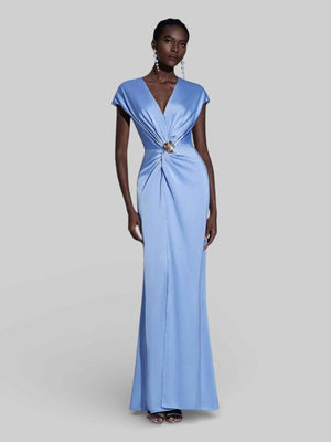 Vestido de Festa com Fenda Torcido Venus