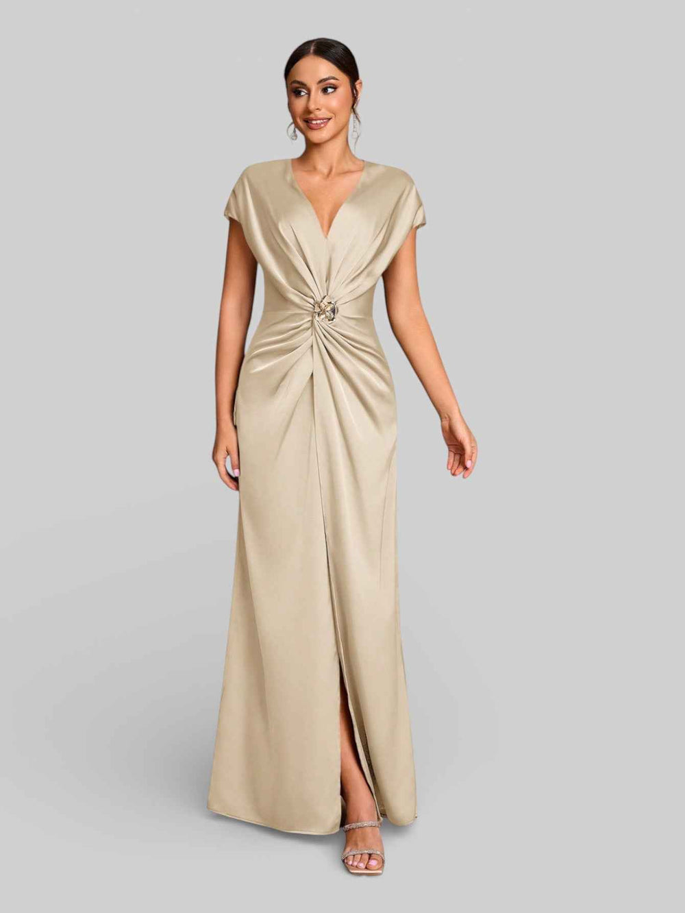 Vestido de Festa com Fenda Torcido Venus