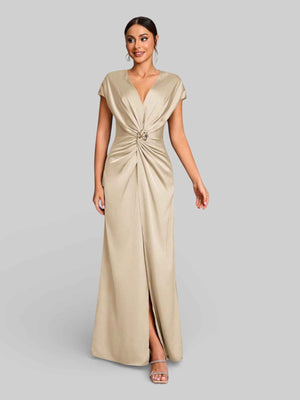Vestido de Festa com Fenda Torcido Venus