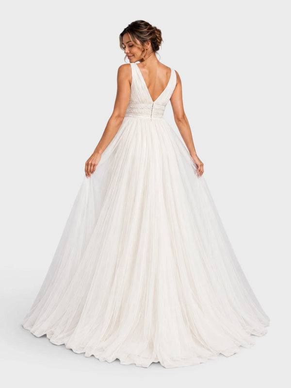 Vestido de Noiva Longo Bordado Aurea Wedding