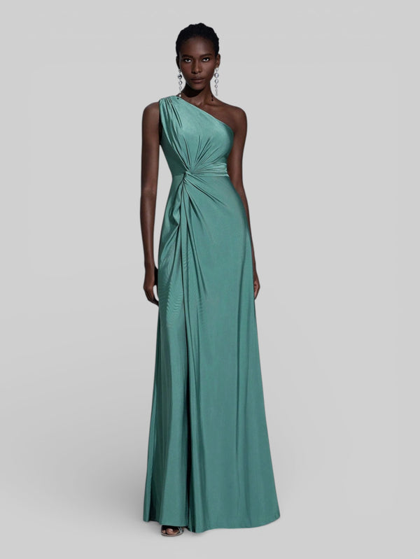 Vestido de Festa Acetinado Alça Única Torcido - Aurea Dress