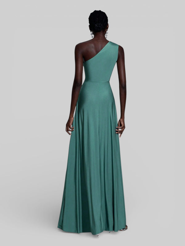 Vestido de Festa Acetinado Alça Única Torcido - Aurea Dress
