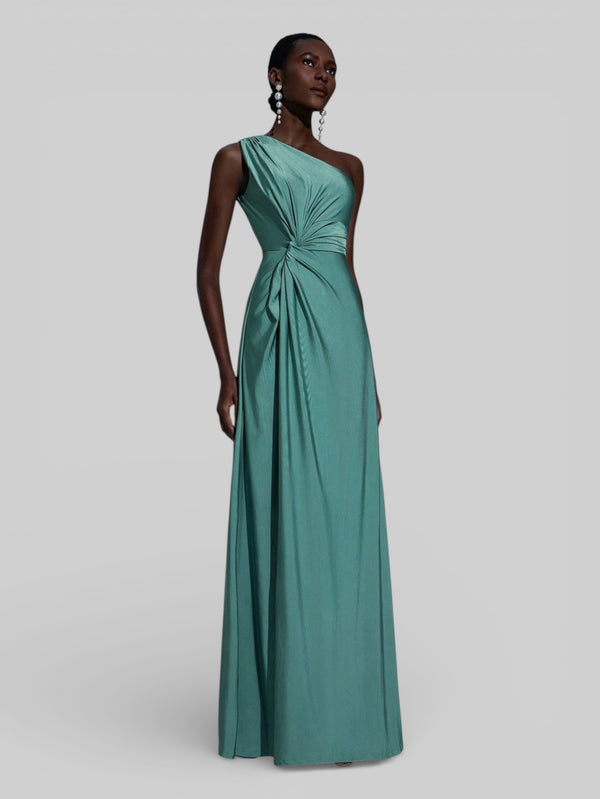 Vestido de Festa Acetinado Alça Única Torcido - Aurea Dress