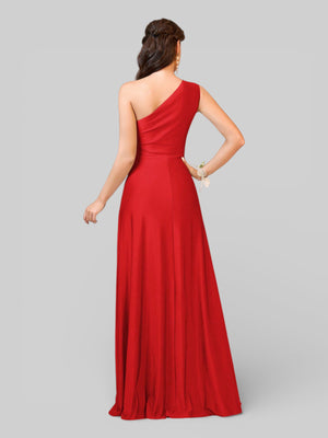 Vestido de Festa Acetinado Alça Única Torcido - Aurea Dress