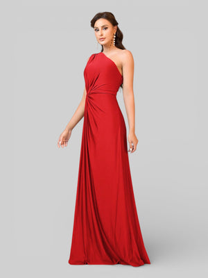 Vestido de Festa Acetinado Alça Única Torcido - Aurea Dress