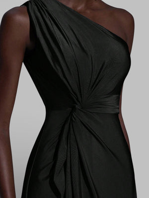 Vestido de Festa Acetinado Alça Única Torcido - Aurea Dress