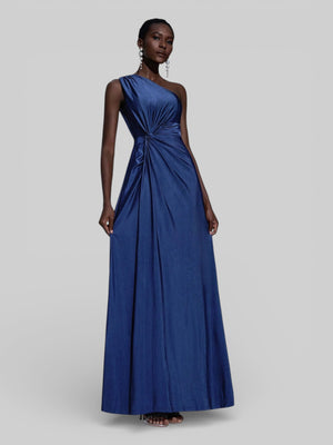 Vestido de Festa Acetinado Alça Única Torcido - Aurea Dress
