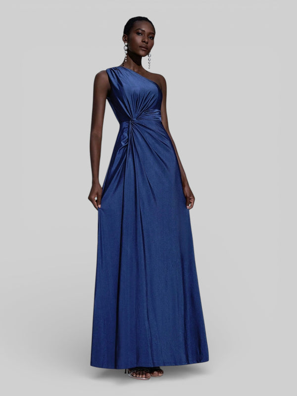 Vestido de Festa Acetinado Alça Única Torcido - Aurea Dress