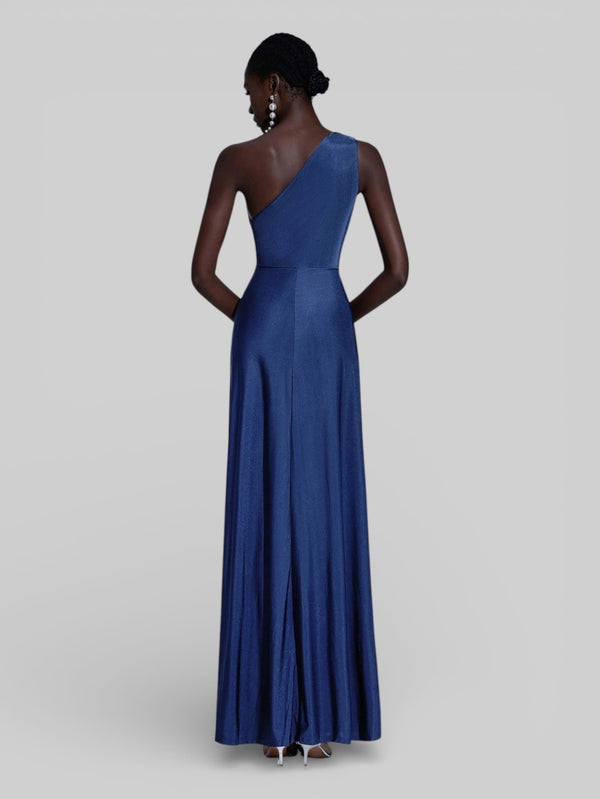 Vestido de Festa Acetinado Alça Única Torcido - Aurea Dress
