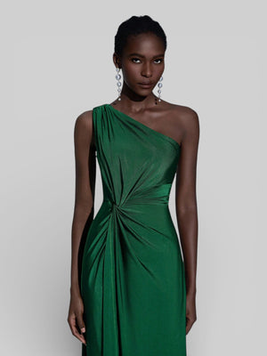Vestido de Festa Acetinado Alça Única Torcido - Aurea Dress